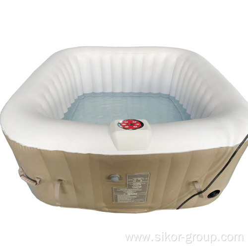 Factory OEM ODM Outdoor Integrated design Round inflatable spa pool whirlpool massage spa hot tub